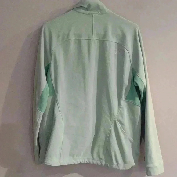 The North Face lime green zip‎ up fleece jacket women's large - Picture 6 of 6